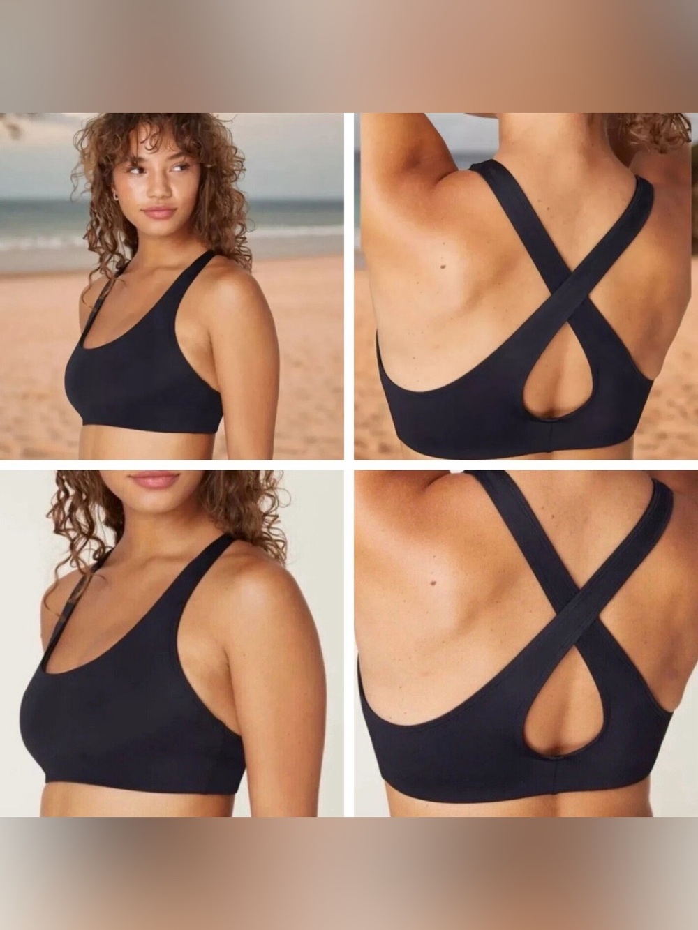 NWT BLACK ANDIE SWIM TOP